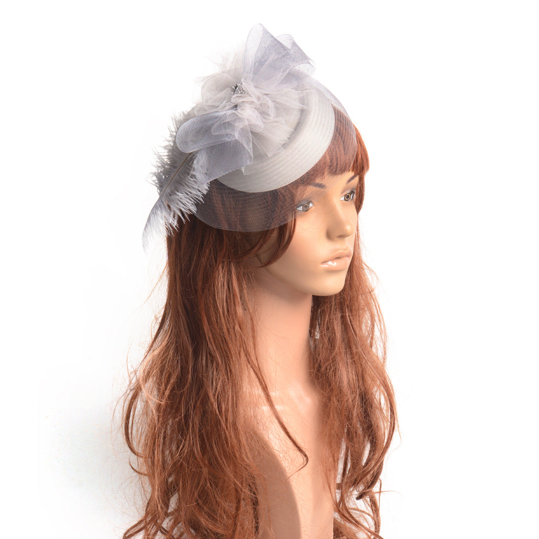 Wholesale Fascinators Headpiece Net Saucer Hat Wedding Horse Race Ladies Day With Floral Flower Headpiece Headwear